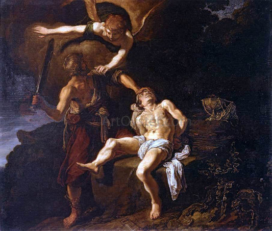  Pieter Lastman The Angel of the Lord Preventing Abraham from Sacrificing his Son Isaac - Canvas Print