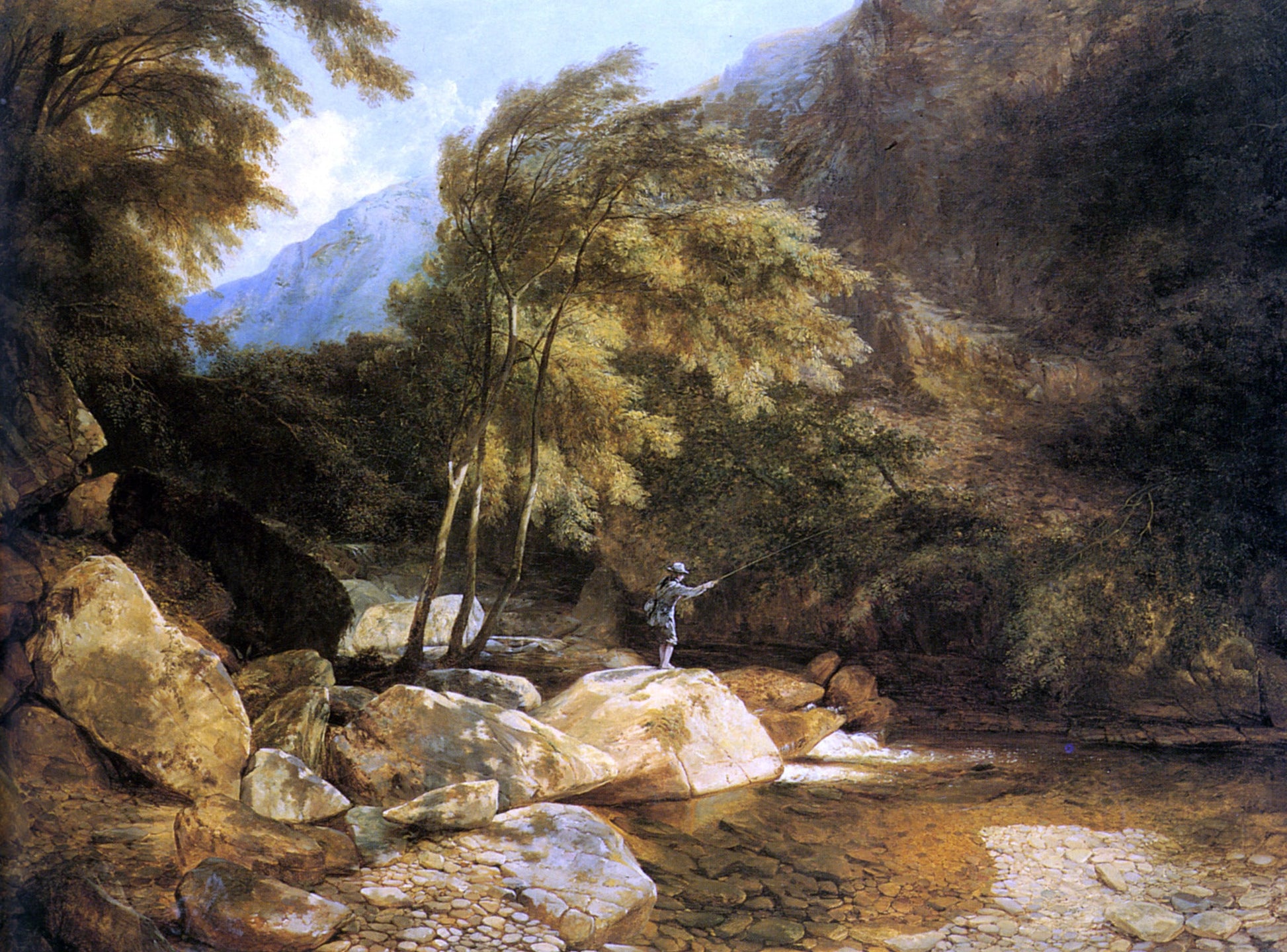  Henry John Boddington An Angler - Canvas Print