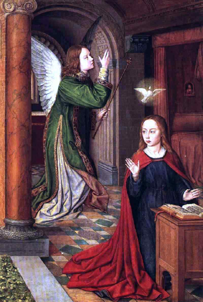  Master of Moulins The Annunciation - Canvas Print