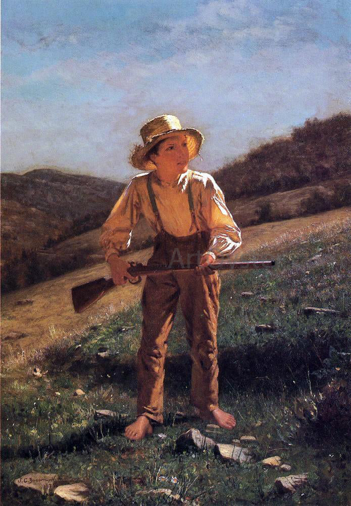  John George Brown The Anxious Moment - Canvas Print