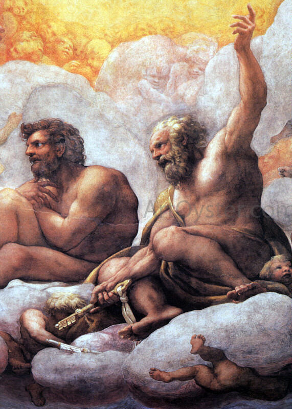  Correggio The Apostles Peter and Paul, Detail of Cupola Fresco - Canvas Print