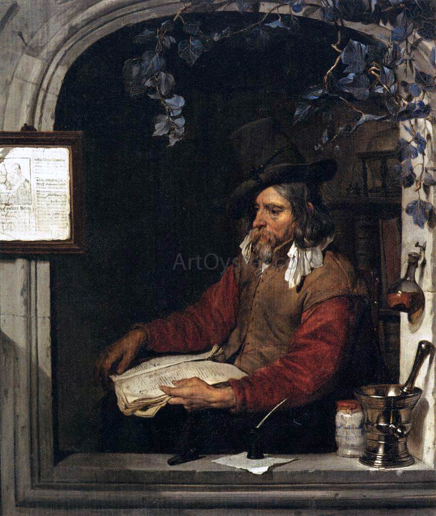  Gabriel Metsu The Apothecary (The Chemist) - Canvas Print