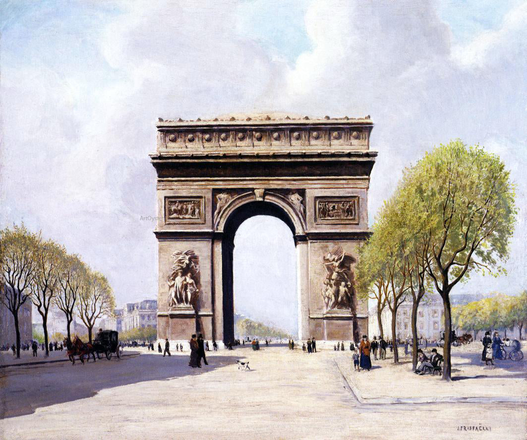  Jean-Francois Raffaelli The Arc de Triomphe - Canvas Print