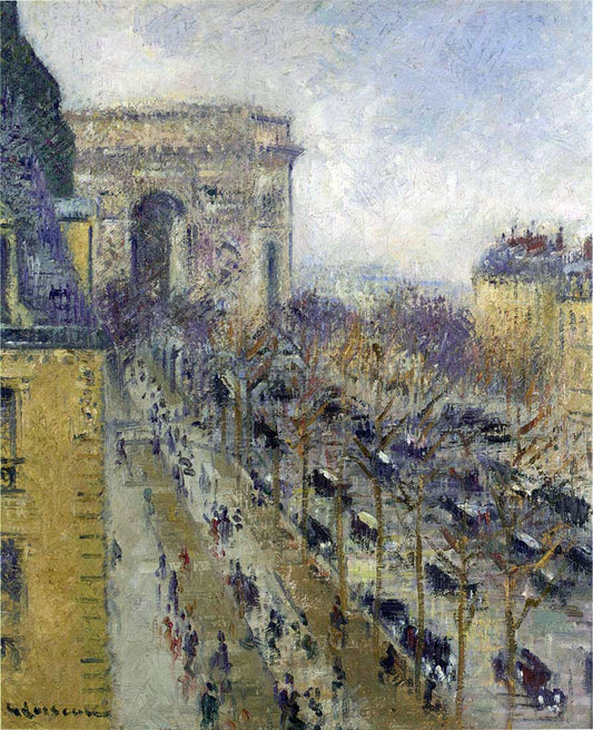  Gustave Loiseau The Arc de Triomphe - Friedland Avenue - Canvas Print