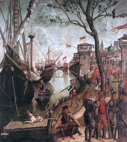  Vittore Carpaccio The Arrival of the Pilgrims in Cologne - Canvas Print