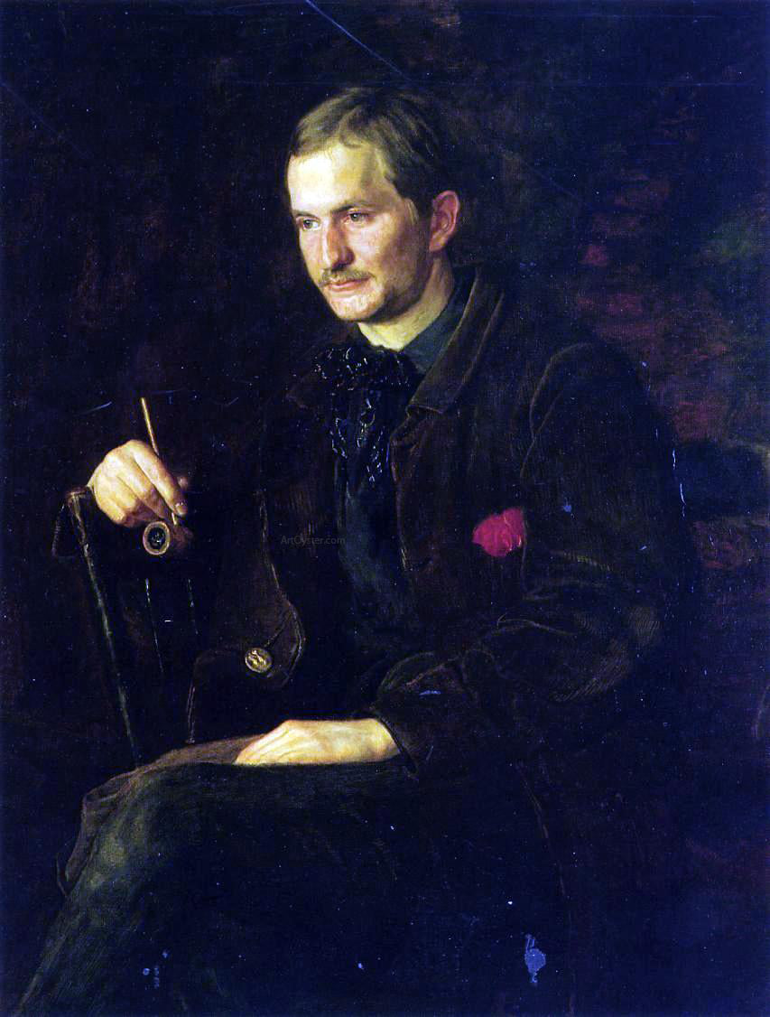  Thomas Eakins The Art Student (also known as Portrait of James Wright) - Canvas Print
