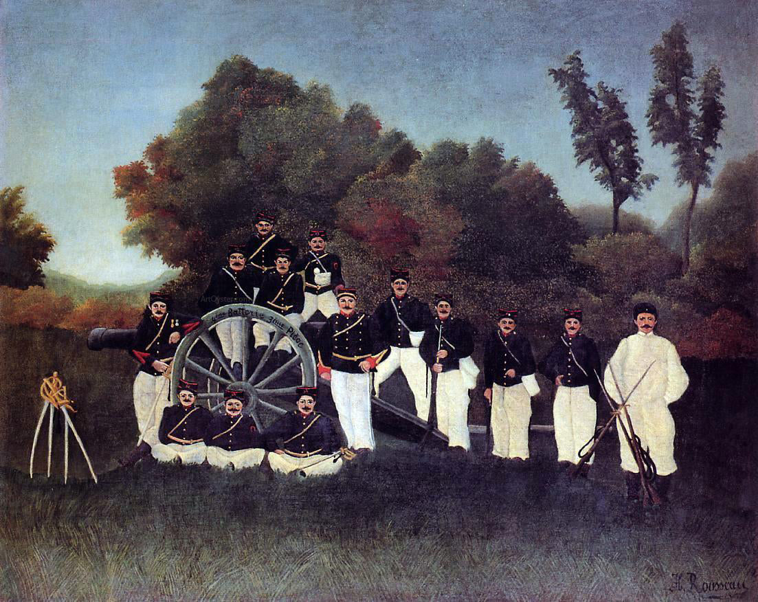  Henri Rousseau The Artillerymen - Canvas Print