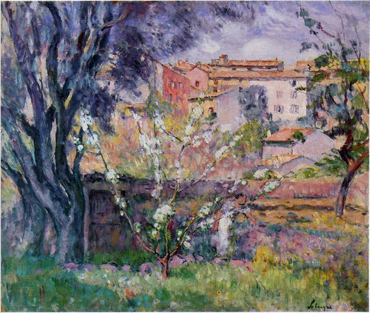  Henri Lebasque The Artist's Garden at Cannes - Canvas Print