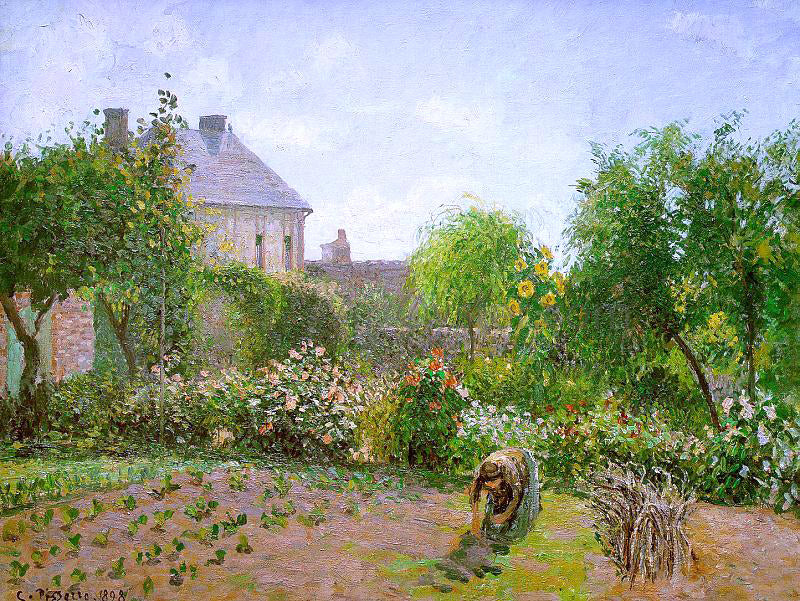  Camille Pissarro The Artist's Garden at Eragny - Canvas Print