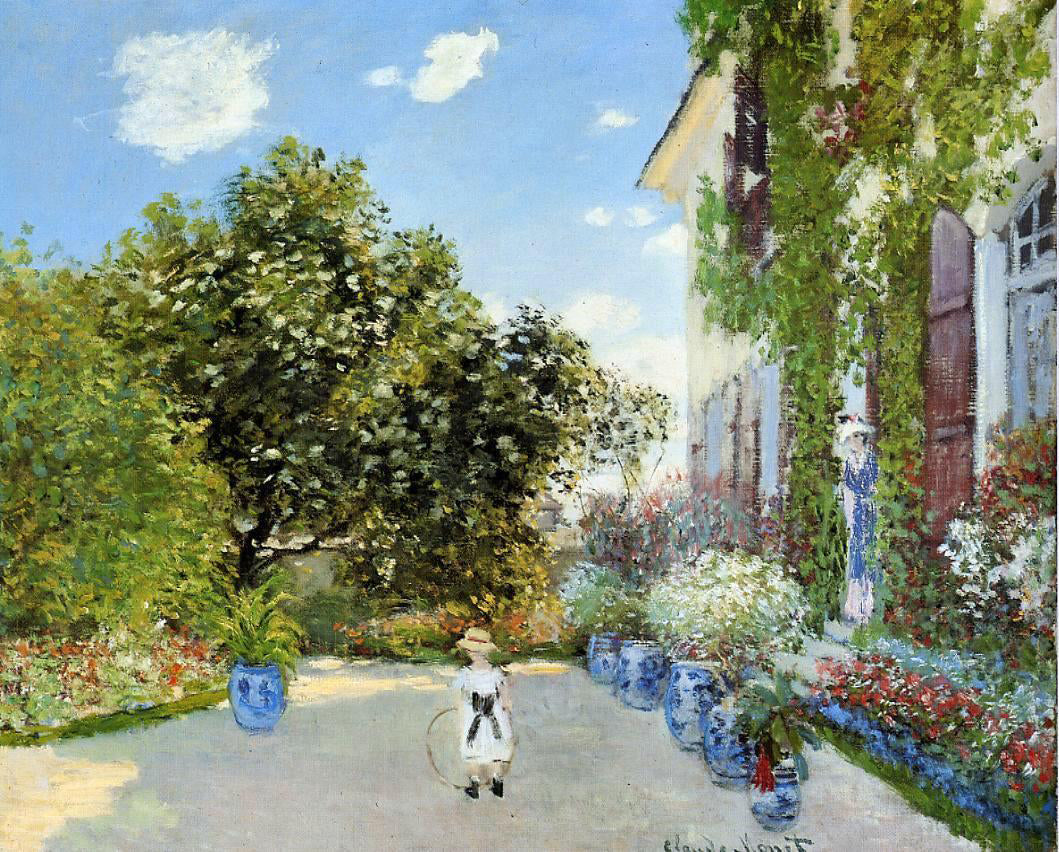  Claude Oscar Monet The Artist's House at Argenteuil - Canvas Print