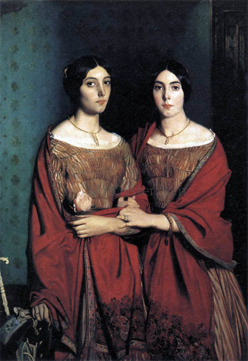  Theodore Chasseriau The Artist's Sisters - Canvas Print