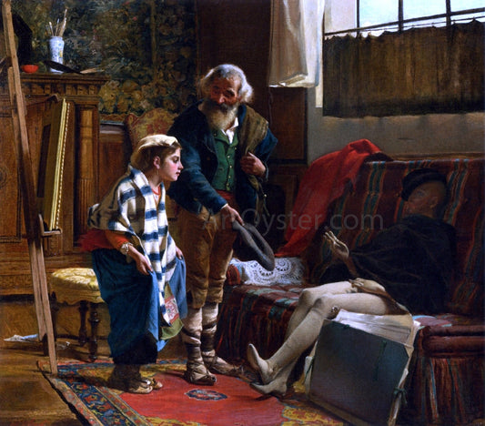  Luigi Bechi The Artist's Studio - Canvas Print