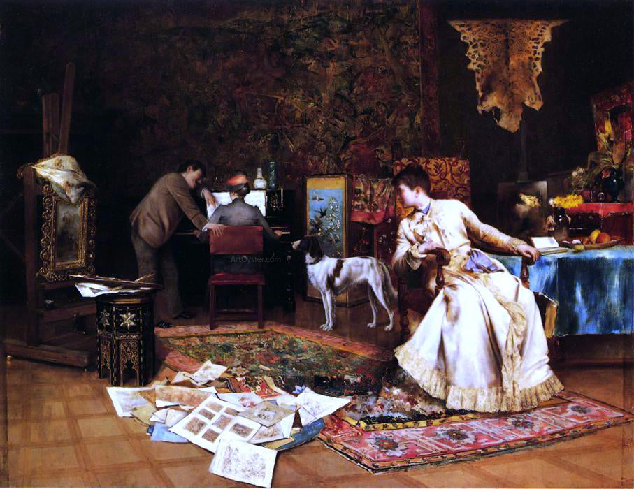  Armand Toussaint The Artist's Studio - Canvas Print