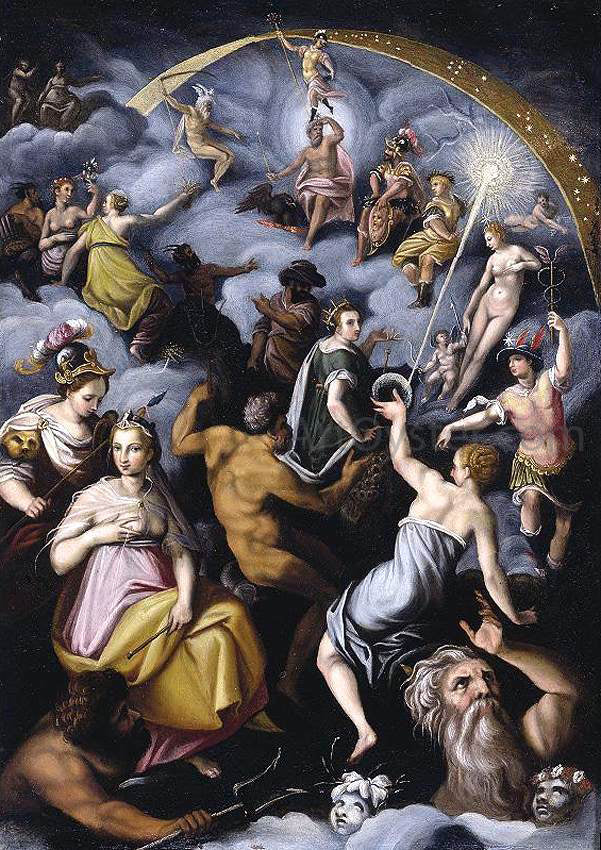  Jacopo Zucchi The Assembly of the Gods - Canvas Print