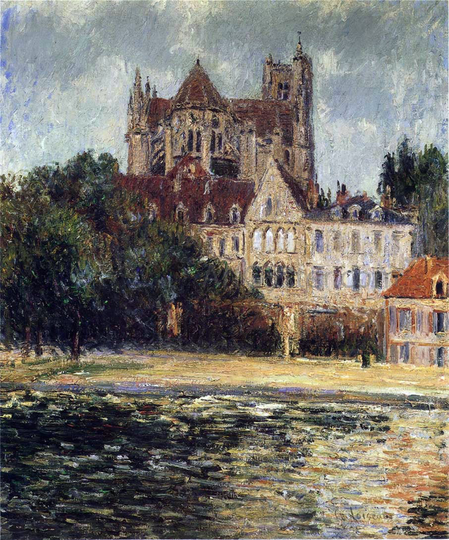  Gustave Loiseau The Auxerre Cathedral - Canvas Print