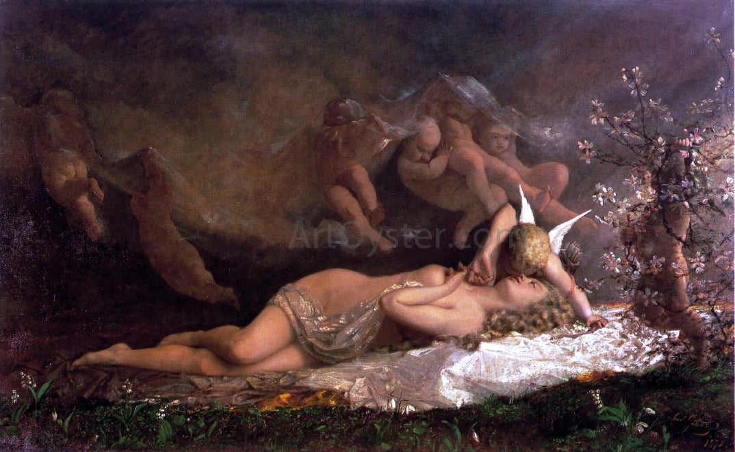  Carl Gutherz The Awakening of Spring - Canvas Print