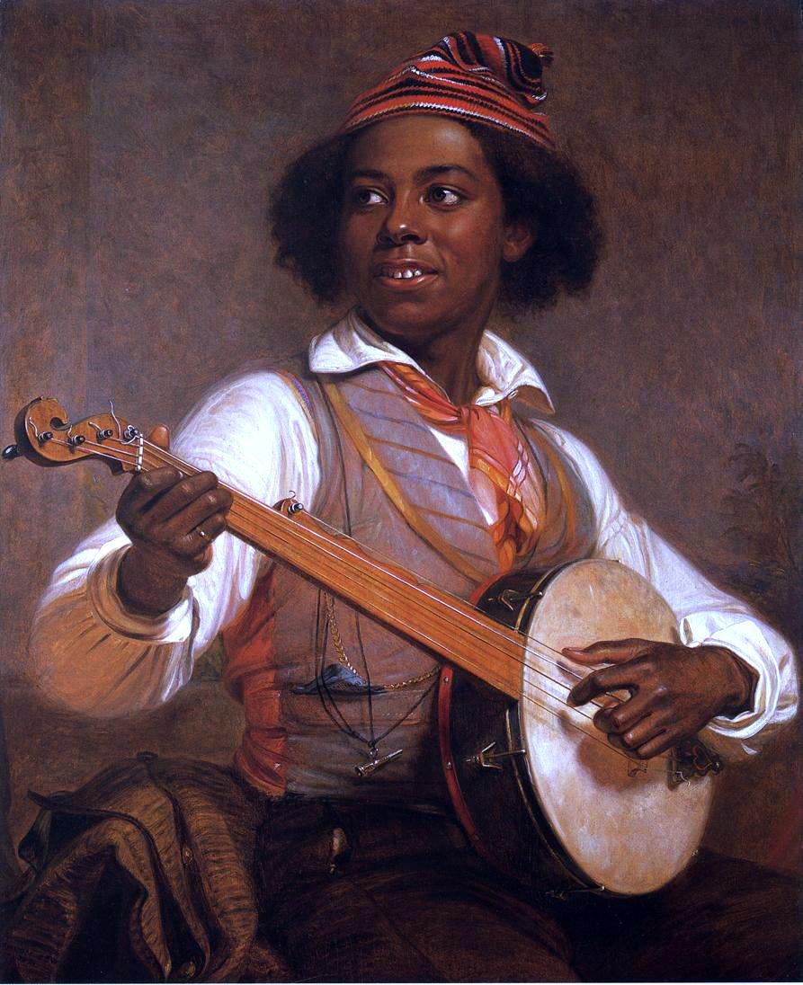  William Sidney Mount The Banjo Player - Canvas Print