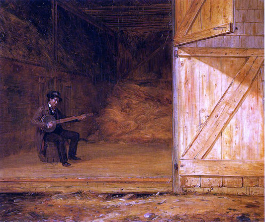  William Sidney Mount The Banjo Player in the Barn - Canvas Print