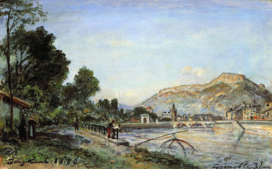  Johan Barthold Jongkind The Banks of the Isere at Grenoble in Spring - Canvas Print
