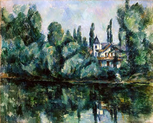  Paul Cezanne The Banks of the Marne - Canvas Print