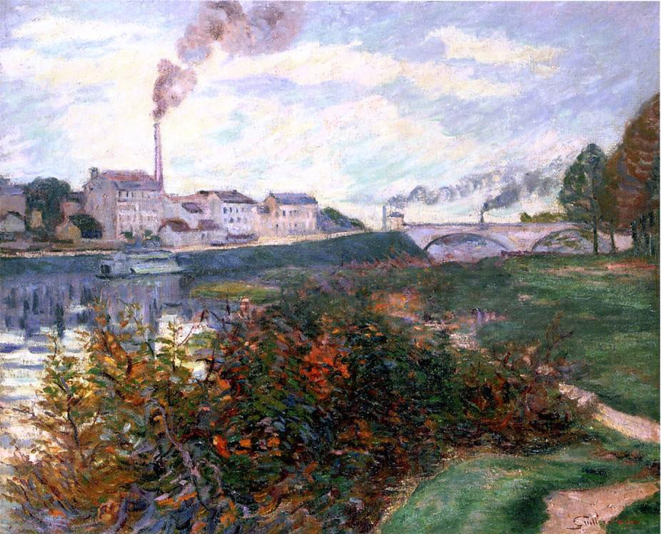  Armand Guillaumin The Banks of the Marne - Canvas Print