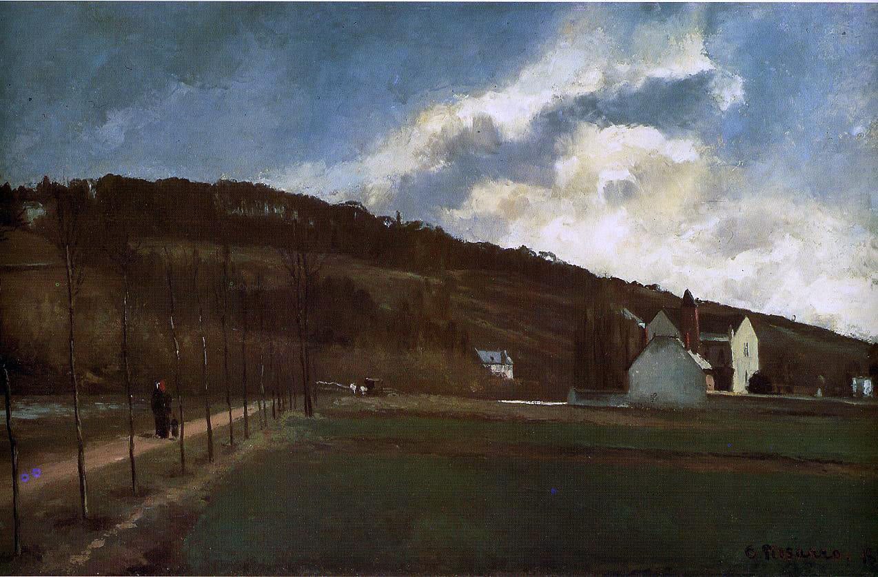  Camille Pissarro The Banks of the Marne in Winter - Canvas Print