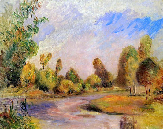  Pierre Auguste Renoir The Banks of the River - Canvas Print