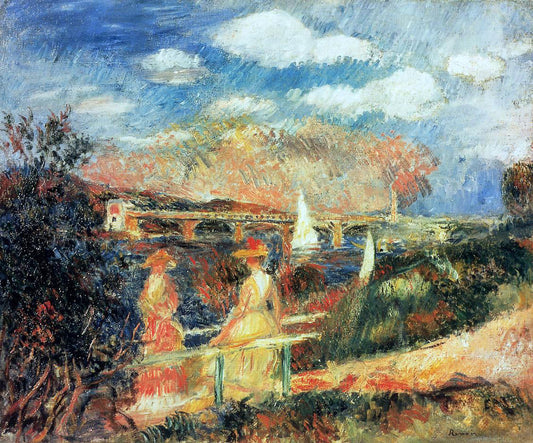  Pierre Auguste Renoir The Banks of the Seine at Argenteuil - Canvas Print