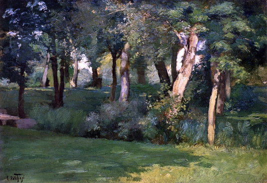  Edward Potthast The Barbizon Forest - Canvas Print