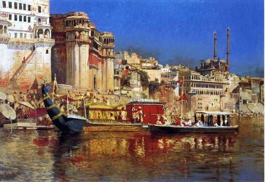  Edwin Lord Weeks The Barge of the Maharaja of Benares - Canvas Print