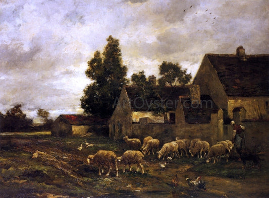  Charles Francois Daubigny The Barrel maker (also known as Le Tonnelier) - Canvas Print