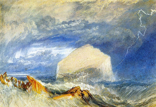  Joseph William Turner The Bass Rock (for "The Provincial Antiquities of Scotland") - Canvas Print