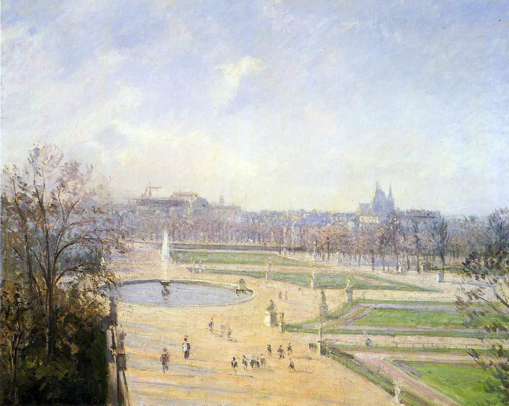  Camille Pissarro The Bassin des Tuileries: Afternoon, Sun - Canvas Print