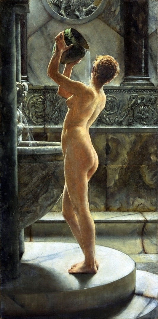  John Reinhard Weguelin The Bath - Canvas Print