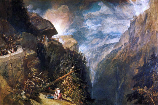  Joseph William Turner The Battle of Fort Rock, Val d'Aouste, Piedmont - Canvas Print