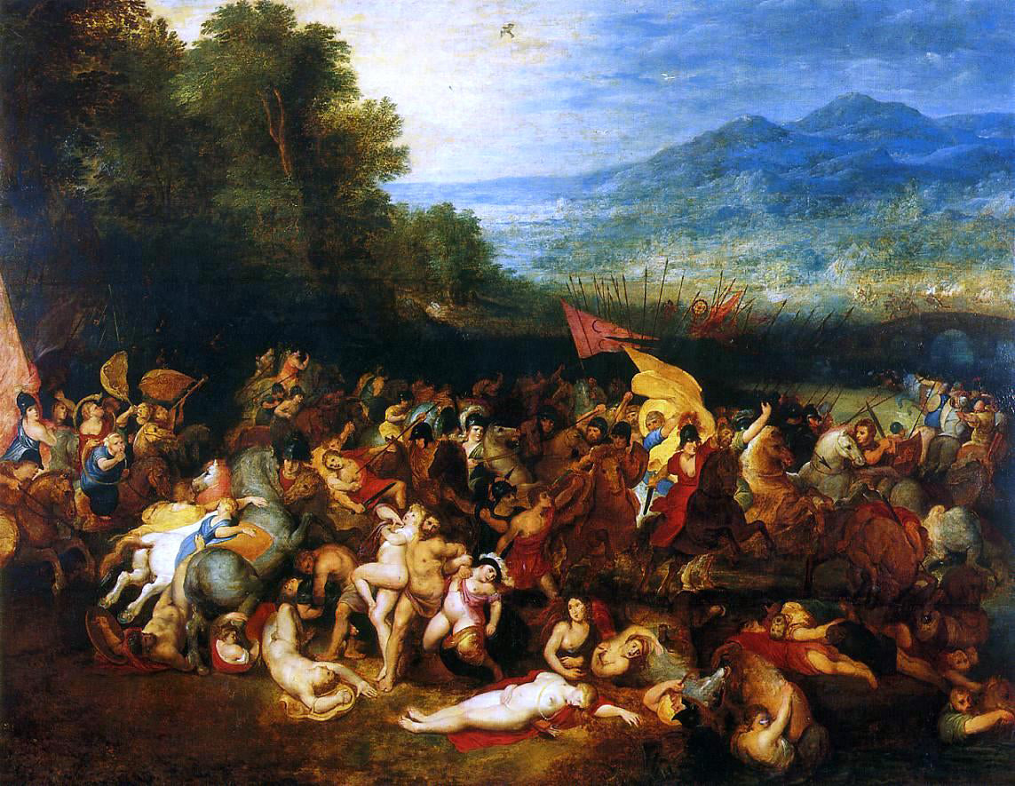  The Elder Jan Bruegel The Battle of the Amazons - Canvas Print