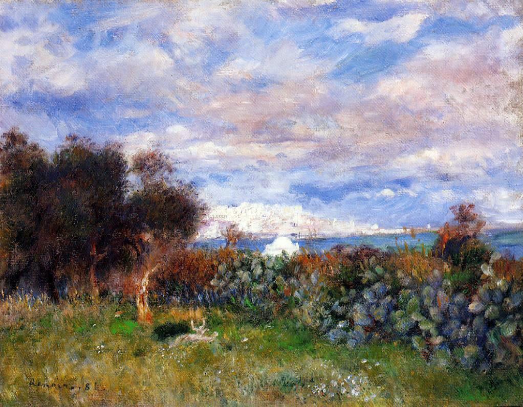  Pierre Auguste Renoir The Bay of Algiers - Canvas Print