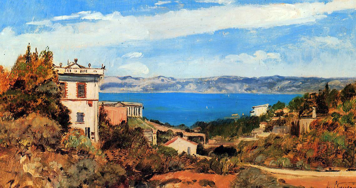  Paul-Camille Guigou The Bay of Marseille, Saint-Henri - Canvas Print