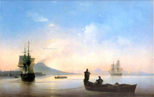  Ivan Constantinovich Aivazovsky The Bay of Naples on morning - Canvas Print