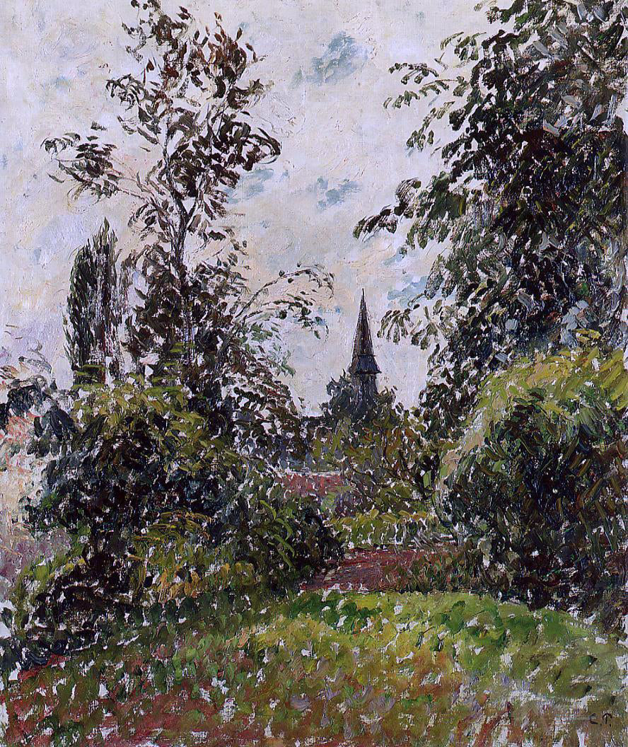  Camille Pissarro The Bazincourt Steeple (study) - Canvas Print