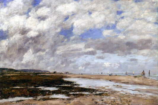  Eugene-Louis Boudin The Beach, Deauville - Canvas Print