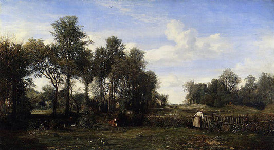  Nicolas Louis Cabat The Beaujon Garden - Canvas Print