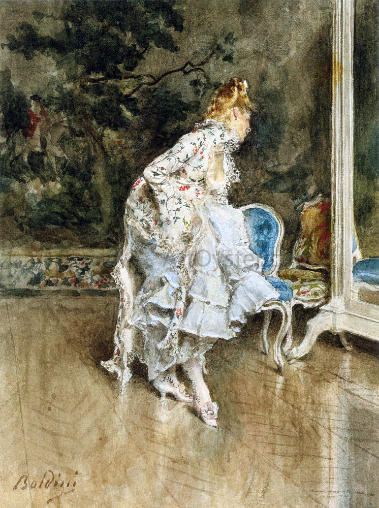  Giovanni Boldini The Beauty Before The Mirror - Canvas Print