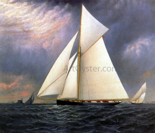  Elisha J. Taylor Baker The Bedouin off Execution Rocks Lighthouse - Canvas Print