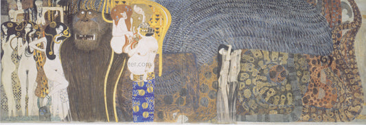  Gustav Klimt The Beethoven Frieze the Hostile Powers Far Wall - Canvas Print