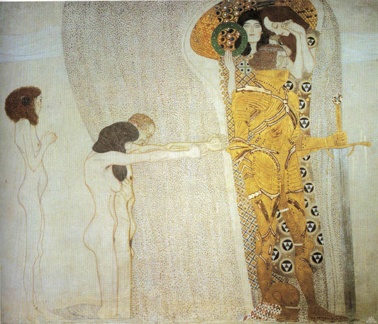  Gustav Klimt The Beethoven Frieze the Longing for Happiness Left Wall - Canvas Print