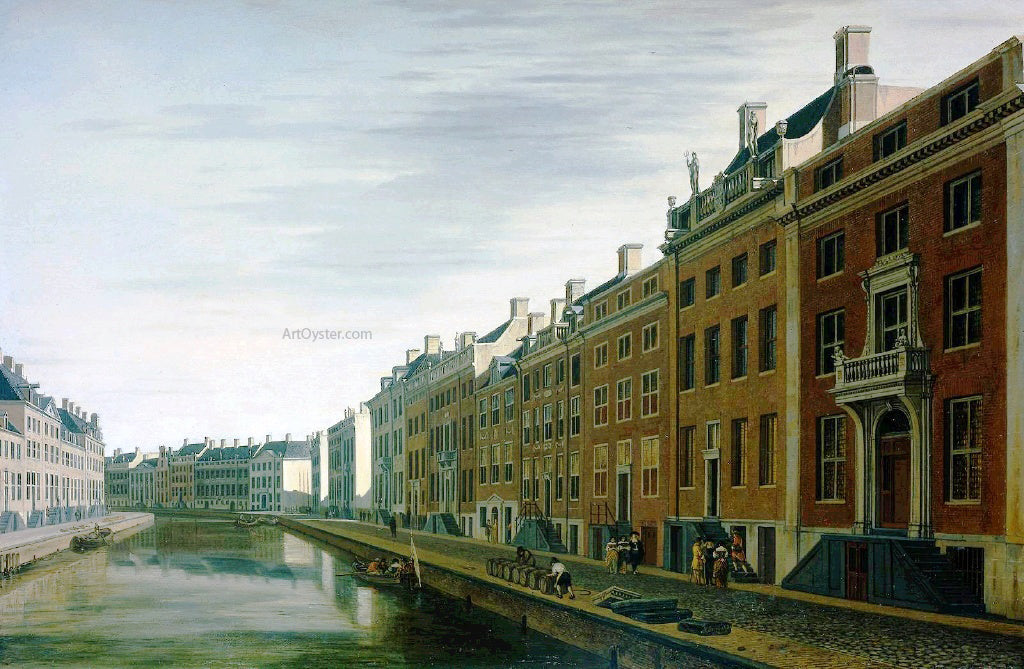  Gerrit Adriaensz Berckheyde The Bend in the Herengracht near the Nieuwe Spiegelstraat, Amsterdam - Canvas Print