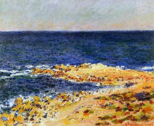  Claude Oscar Monet The 'Big  Blue' at Antibes (also known as The Seat at Antibes) - Canvas Print