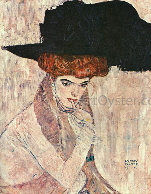  Gustav Klimt The Black Feather Hat - Canvas Print