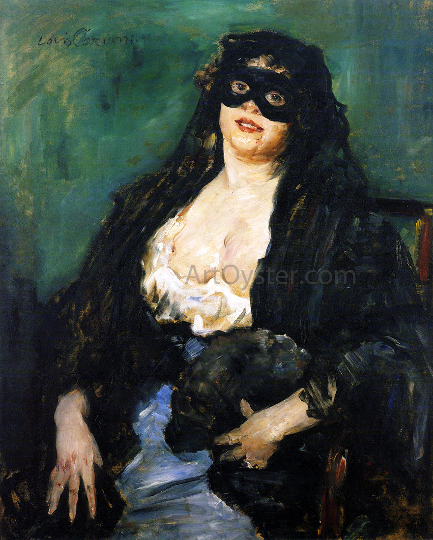  Lovis Corinth The Black Mask - Canvas Print